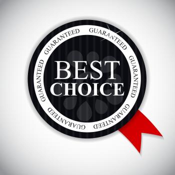 Best Choice Golden Label Isolated Vector Illustration