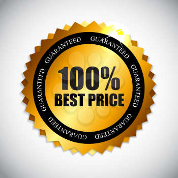 Best Price Golden Label Vector Illustration EPS10