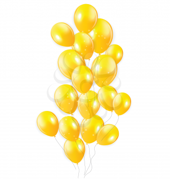 Colored Glossy Balloons Background Vector Illustration EPS