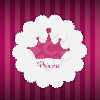 Princess  Background with Crown Vector Illustration EPS10