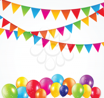 Colored Balloons Background, Vector Illustration.  EPS 10