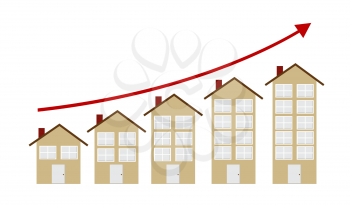 Rising Housing Market Concept Vector Illustration EPS10