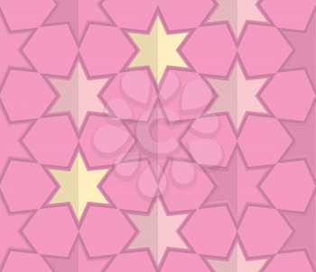 Abstract Star Seamless Pattern on Background EPS10