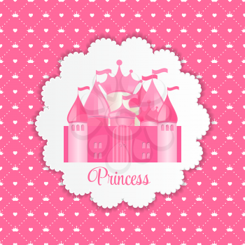 Princess  Background with Castle Vector Illustration EPS10