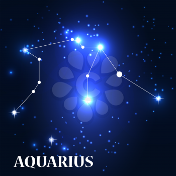 Symbol: Aquarius Zodiac Sign. Vector Illustration. EPS10
