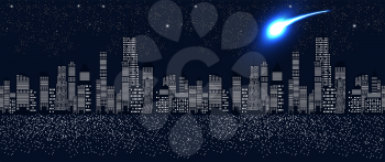 Seamless Pattern Vector Illustration of Cities Silhouette. EPS10