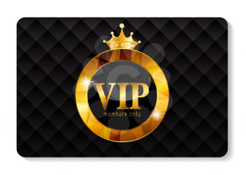 Gold VIP Members Card Vector Illustration EPS10