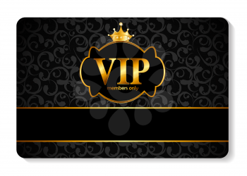 Gold VIP Members Card Vector Illustration EPS10