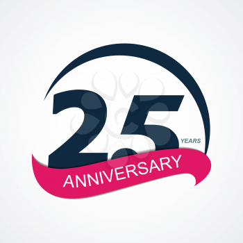 Template Logo 25 Anniversary Vector Illustration EPS10