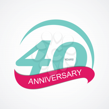 Template Logo 40 Anniversary Vector Illustration EPS10
