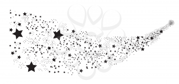 Comet Star on White Background. Vector Illustration. EPS10