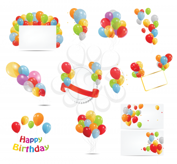 Set of Colored Balloons. Vector Illustration EPS10