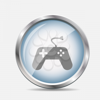 Game and Fun Glossy Icon Vector Illustration. EPS10
