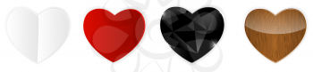 Colored Set of Hearts. Vector Illustration. EPS10