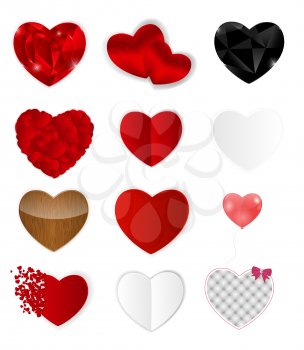 Set of Hearts. Isolated Vector Illustration. EPS10