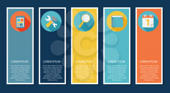 INFOGRAPHICS design flat elements with long shadows vector illustration