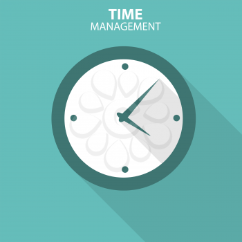 Modern Flat Time Management Vector Icon for Web and Mobile Application