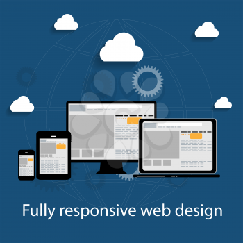 Responsive web design icon. Vector Illustration. EPS10