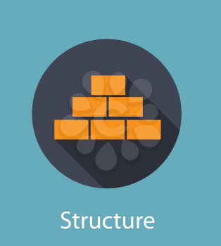 Structure Flat Concept Icon Vector Illustration. EPS10