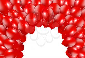 Set of Glossy Balloons Background Vector Illustration EPS10