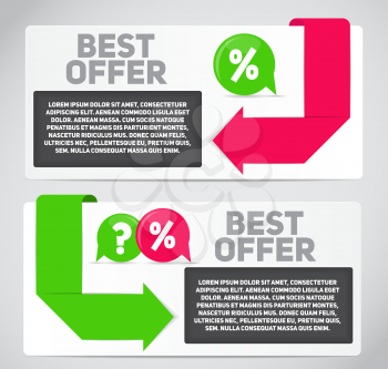 Best Offer Sale Banner with Place for Your Text. Vector Illustration EPS10