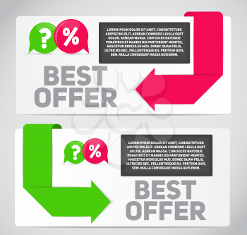 Best Offer Sale Banner with Place for Your Text. Vector Illustration EPS10