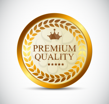 Gold Premium Quality Label Vector Illustration EPS10