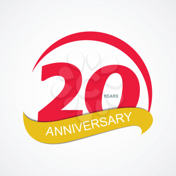 Template Logo 20 Anniversary Vector Illustration EPS10
