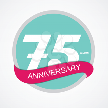 Template Logo 75 Anniversary Vector Illustration EPS10