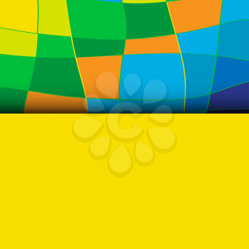 Abstract patterns of color flag of Brazil. Vector Illustration. EPS10