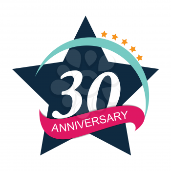 Template Logo 30 Anniversary Vector Illustration EPS10