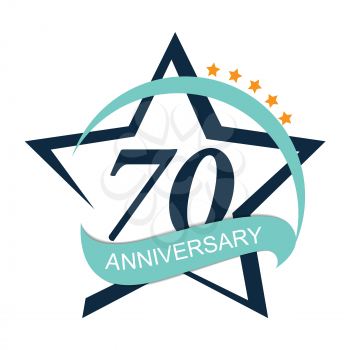 Template Logo 70 Anniversary Vector Illustration EPS10