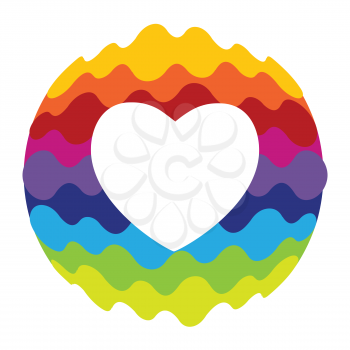 Love, Heart Rainbow Color Icon for Mobile Applications and Web Vector Illustration EPS10