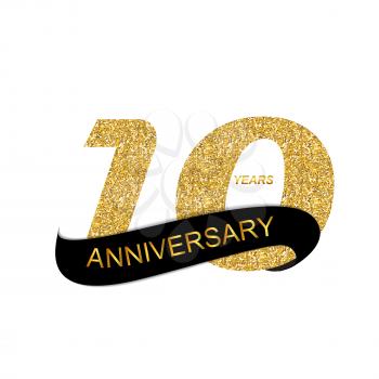 Template 10th Anniversary Vector Illustration EPS10