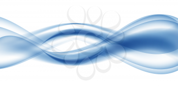 Abstract Blue Wave Set on Transparent  Background. Vector Illustration. EPS10