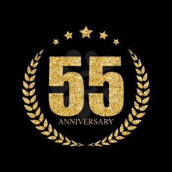 Template 55 Years Anniversary Vector Illustration EPS10