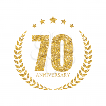 Template 70 Years Anniversary Vector Illustration EPS10