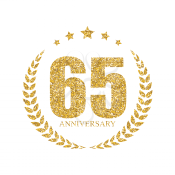 Template 65 Years Anniversary Vector Illustration EPS10