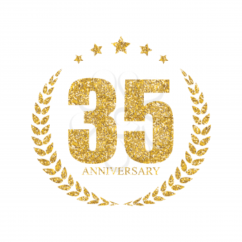 Template 35 Years Anniversary Vector Illustration EPS10