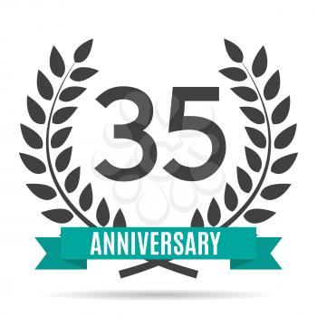 Template 35 Years Anniversary Vector Illustration EPS10
