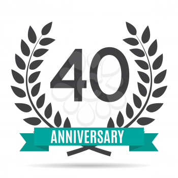 Template 40 Years Anniversary Vector Illustration EPS10