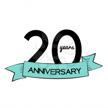 Template Logo 20 Years Anniversary Vector Illustration EPS10