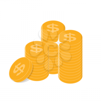 Gold Coins Icon Sign Business Finance Money Concept Vector Illustration EPS10