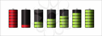 Rechargeable Batteries for Electronic Devices, Electric Car. Vector Illustration. EPS10