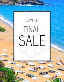 Final Summer Sale Poster Sea Background Illustration