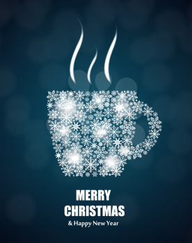 Christmas Coffee Cup Background Vector Illustration EPS10