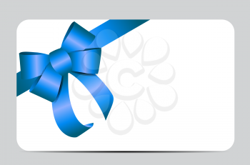 Blue Gift Ribbon. Vector illustration EPS10