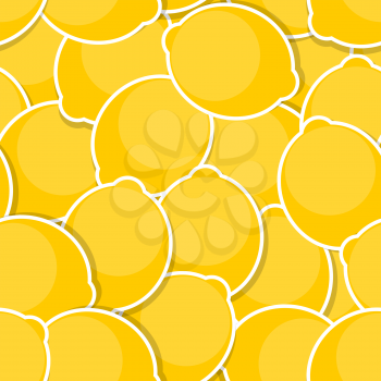 Seamless Pattern Background from Lemon Vector Illustration. EPS10