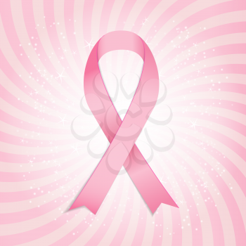 Breast Cancer Awareness Pink Ribbon Vector Illustration EPS10