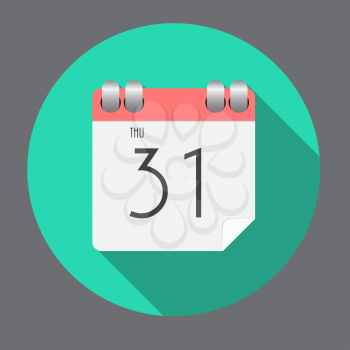 Flat Calendar Icon Vector Illustration EPS10